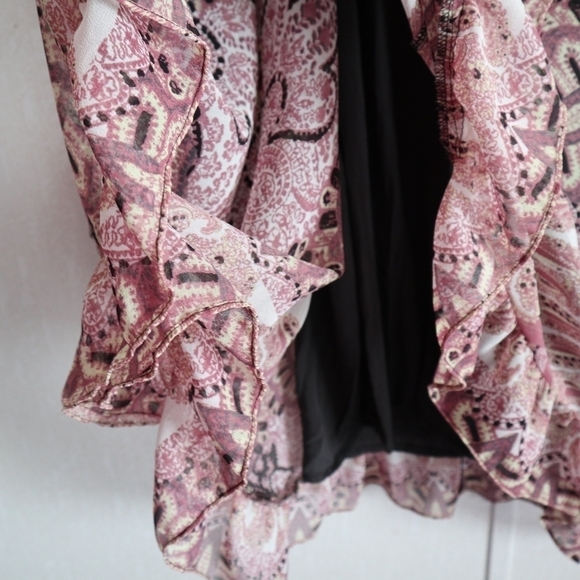 FREE People Marla Dreams Dress Black Combo Purple Floral Boho Hippie Slouchy - Picture 10 of 11